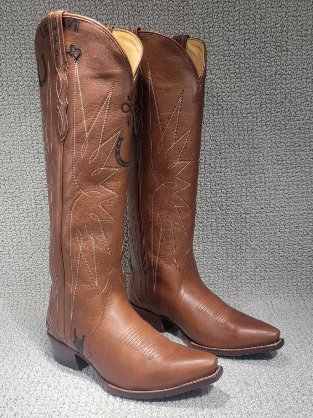 Tecovas The Loretta Women's US Size 8B Saddle Cowhide Leather Cowgirl Boots - Picture 7 of 11